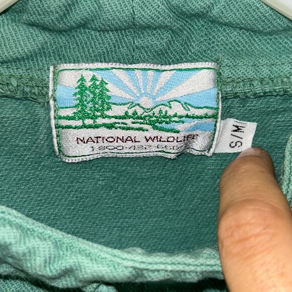 Vintage National Wildlife Sweatshirt adult S/M Drawstring Mock Neck Dolphin - Picture 7 of 9